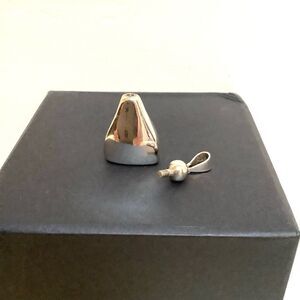 STERLING SILVER PERFUME VIAL BOTTLE CHARM NECKLACE VINTAGE